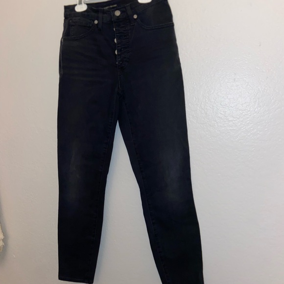 lucky brand high rise skinny Bridgette black jeans super cute button fly pants - Picture 8 of 16